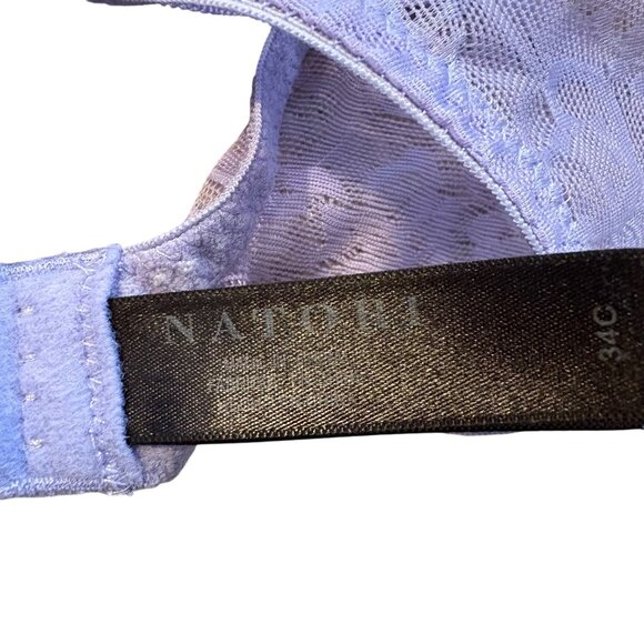 Natori 16040 Lilac Lace Underwire Bra 34C Adjustable Straps - Picture 2 of 3